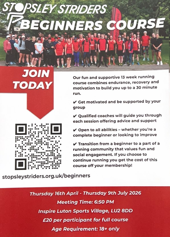stopsley striders running club/ run club in luton medics pcn